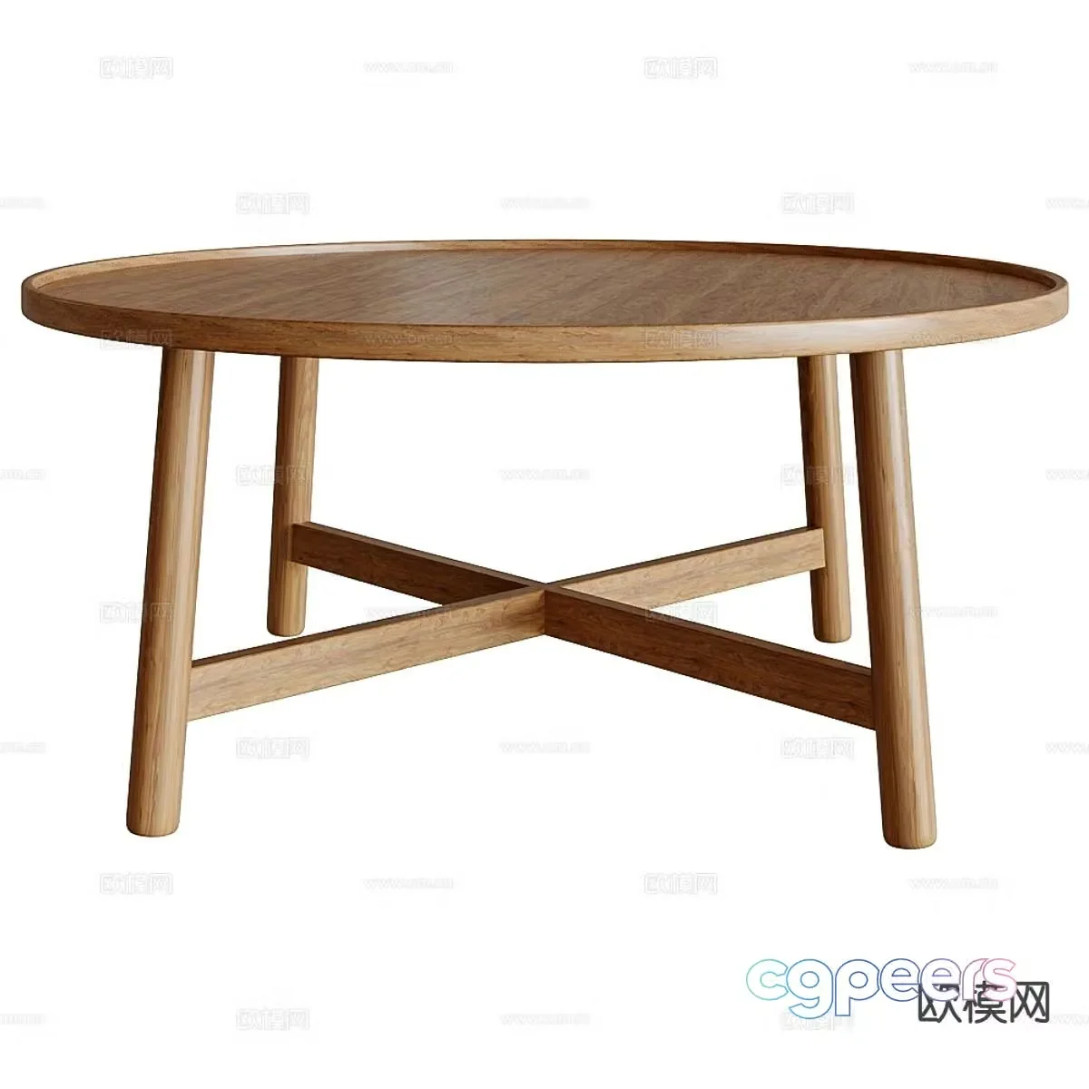 Wabi-sabi coffee table round coffee table 3d model