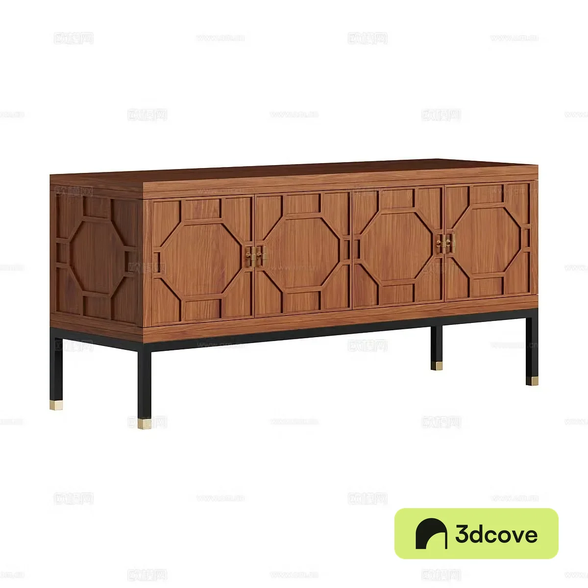 Log TV cabinet