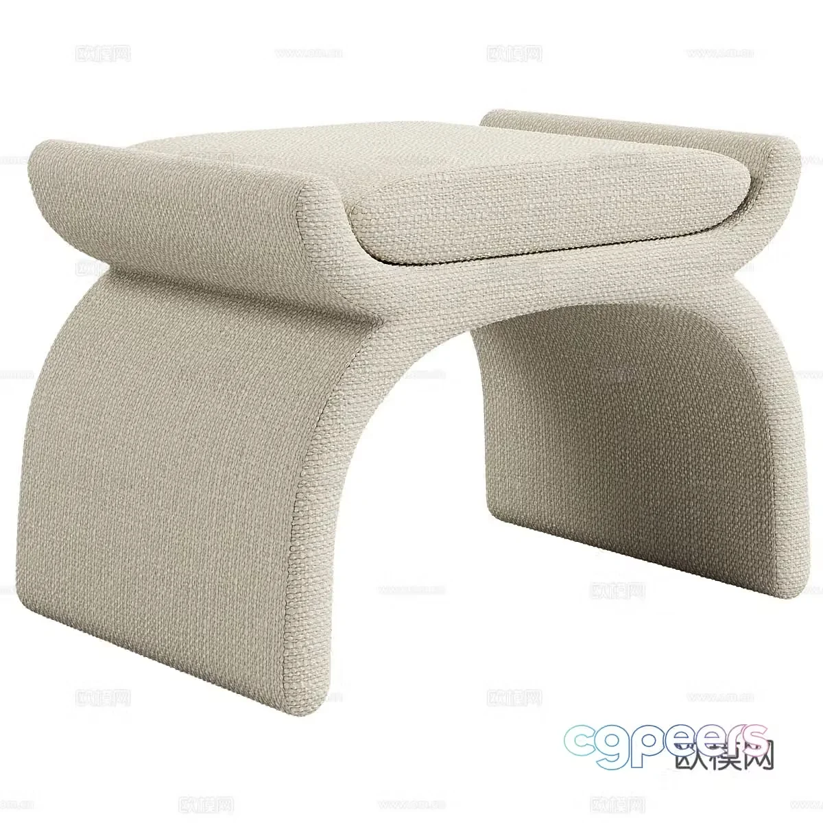 Modern stool low stool sofa stool 3d model