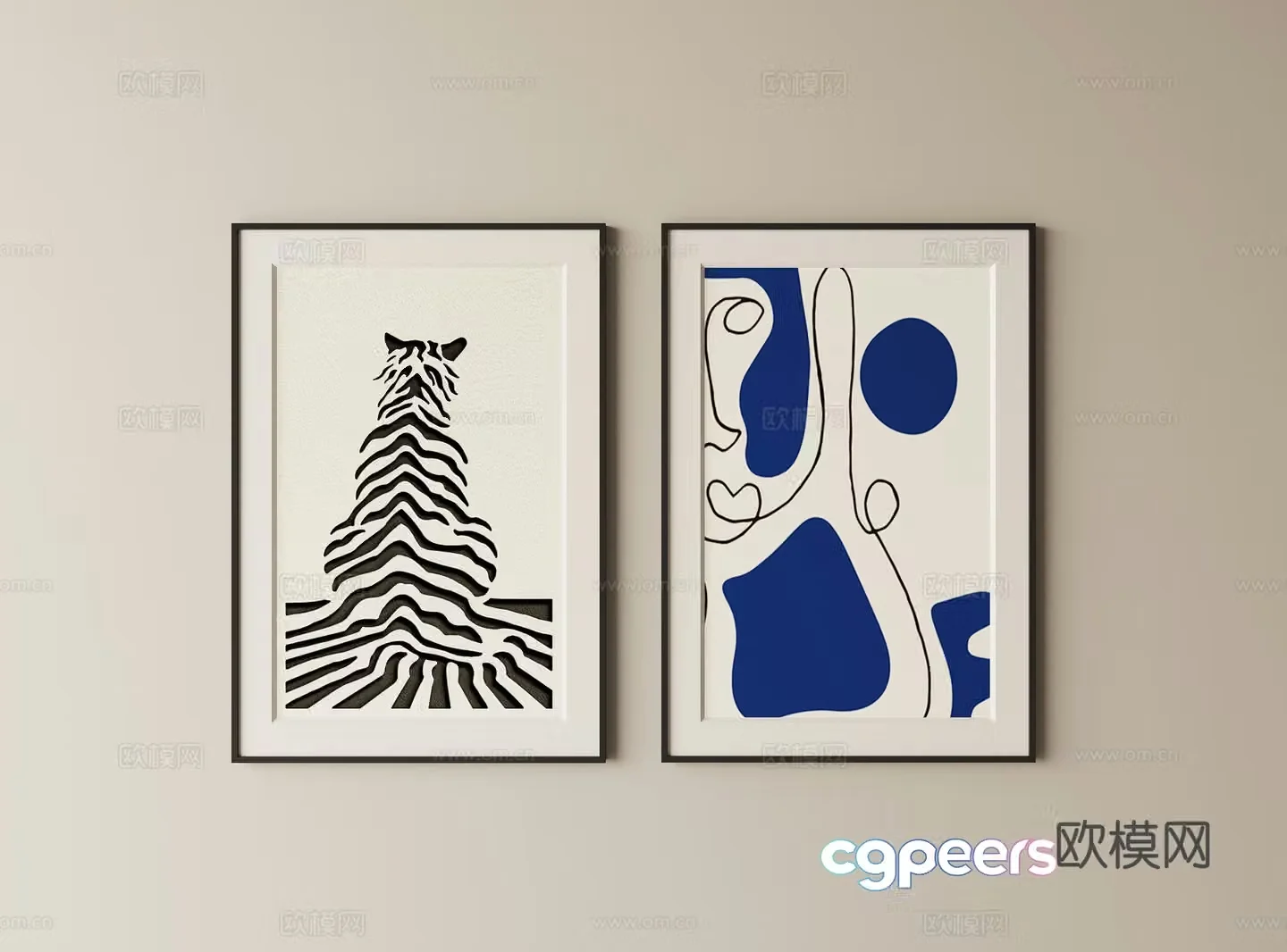 Combination hanging painting 3D model