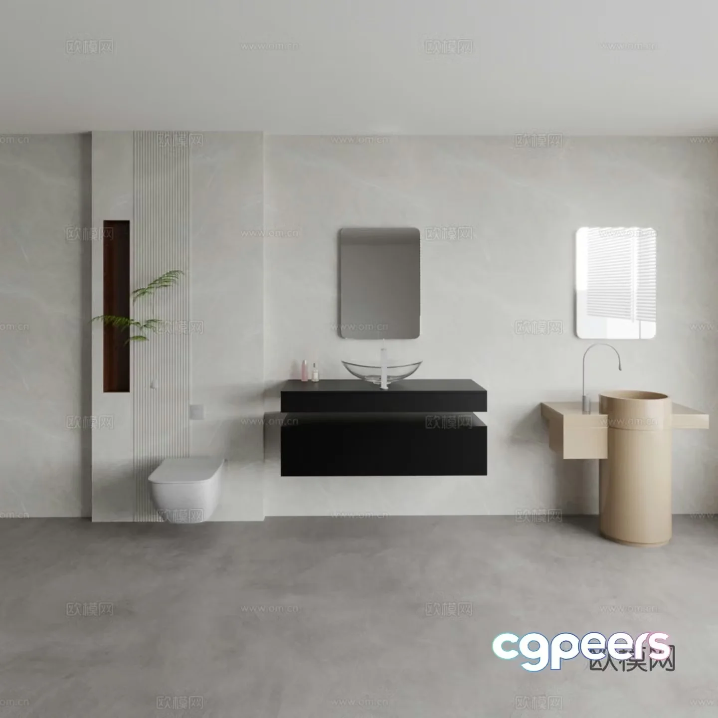 Bathroom combination 3D model