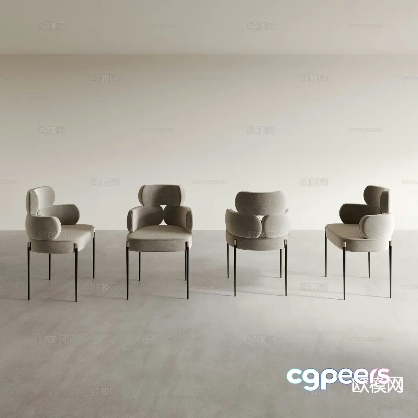 modern chair leisure chair armchair 3d model