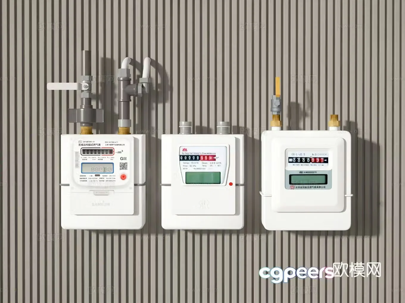 Gas meter 3D model