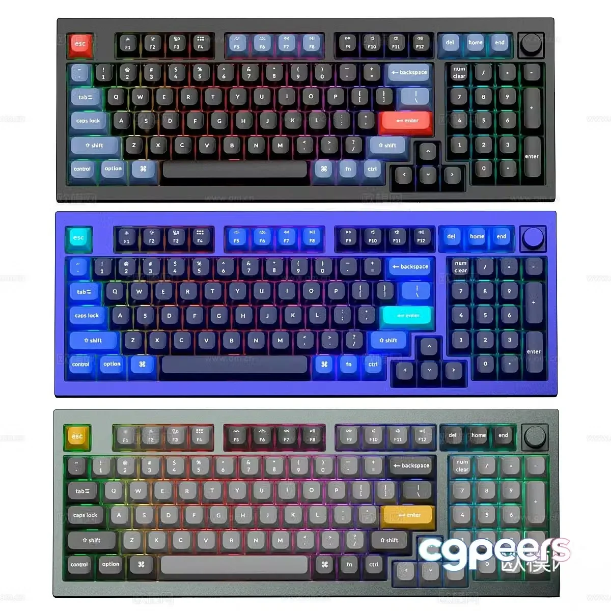 Mechanical keyboard 3d model