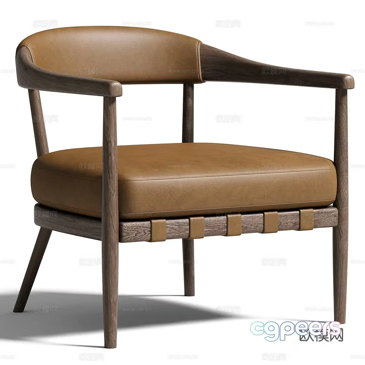 New Chinese -style casual chair sofa chair armchair 3D model