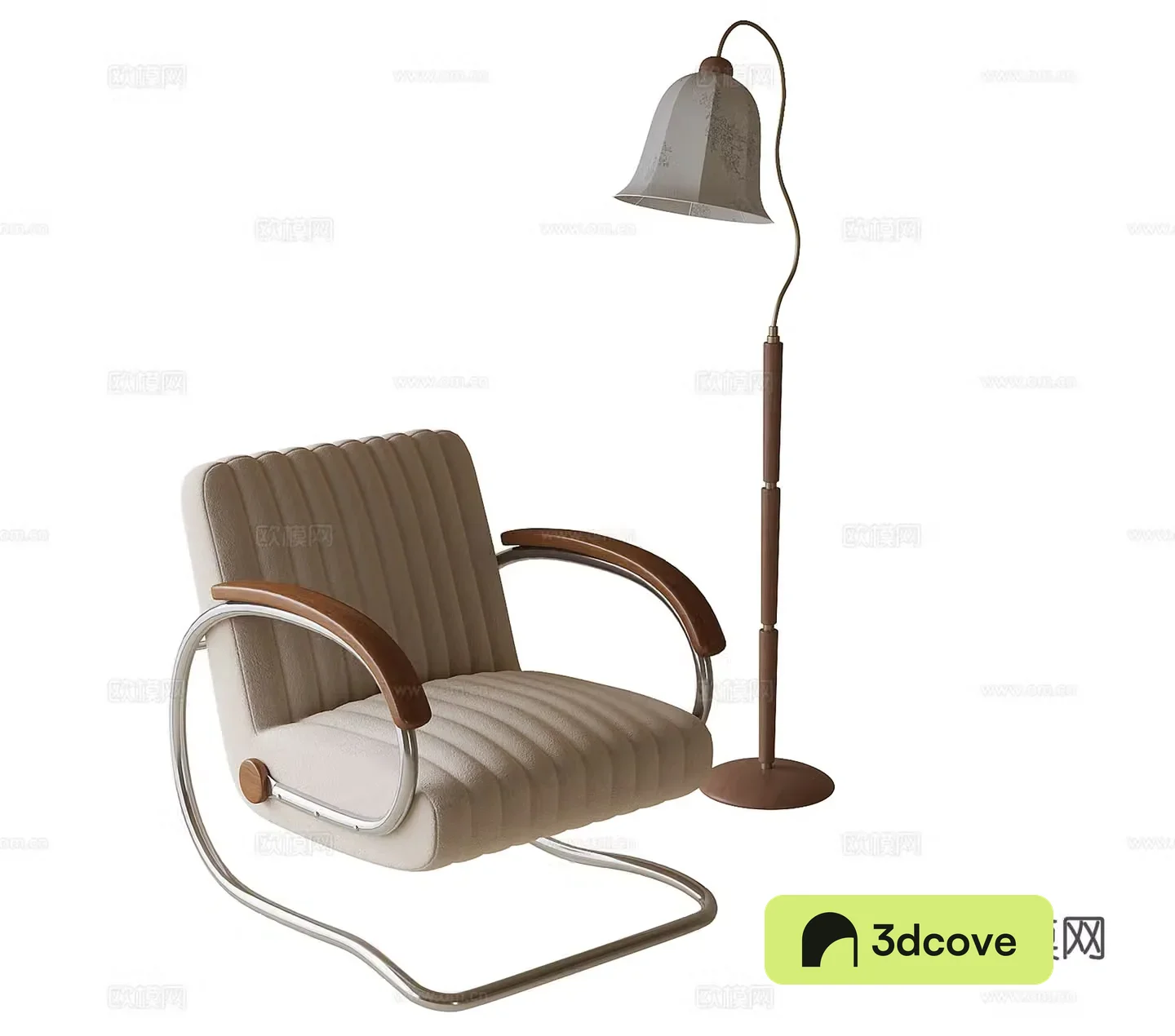 Modern casual chair single chair floor lamp