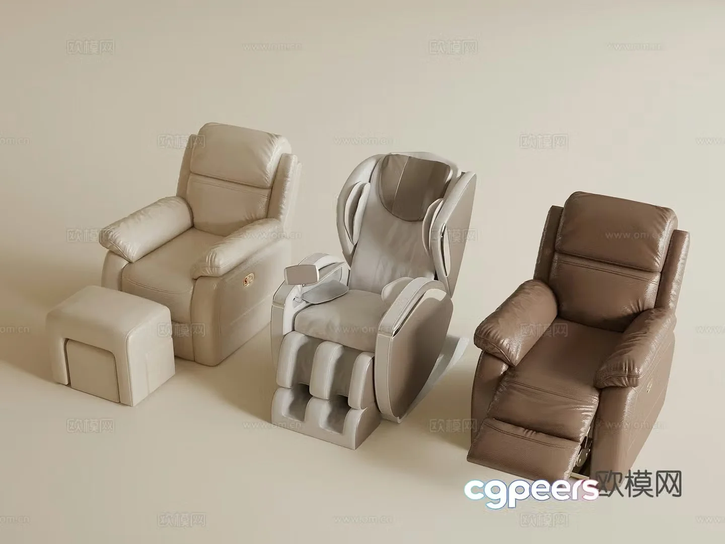 Modern massage chair 3d model