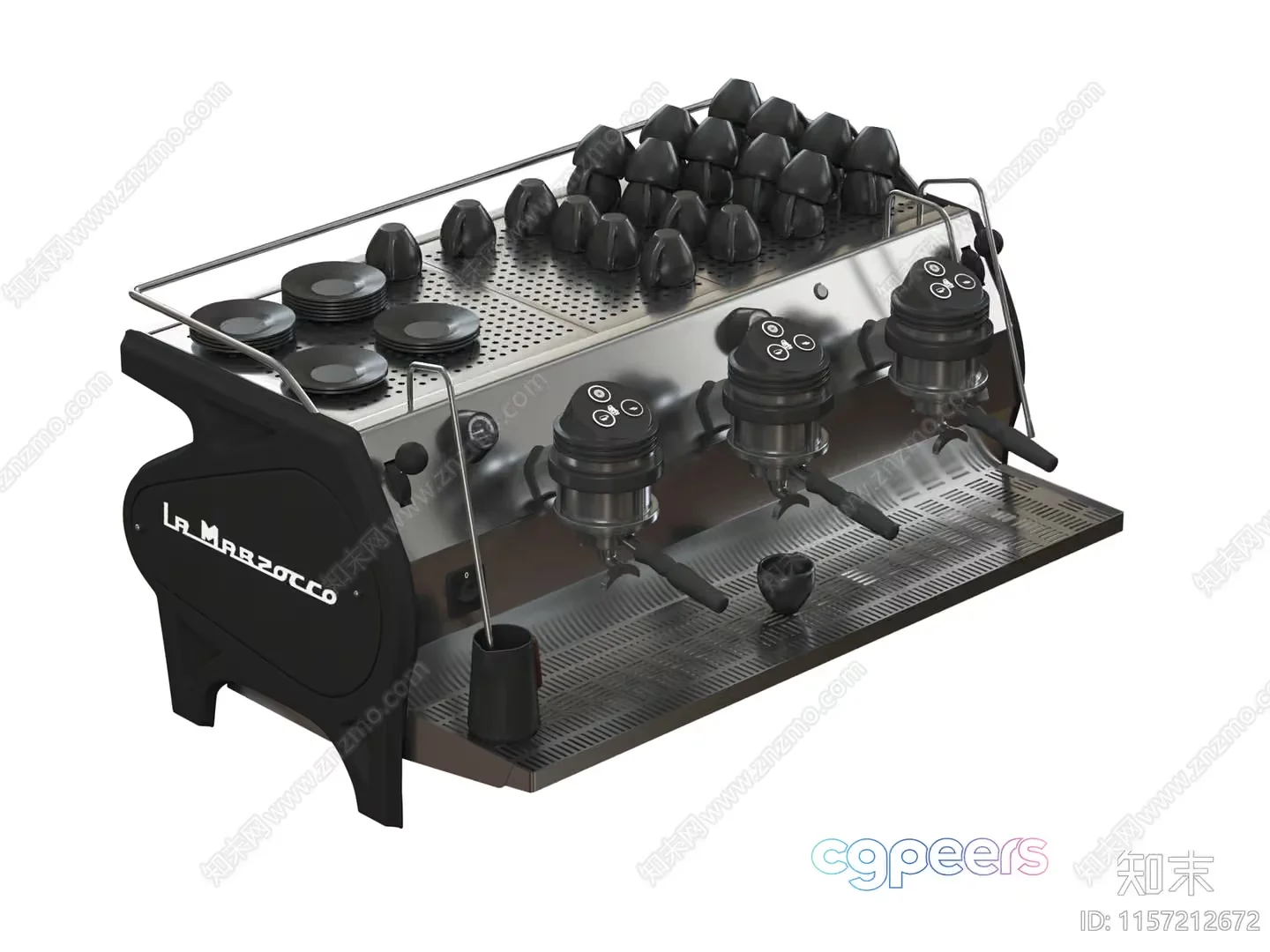 A Commercial Espresso Machine 3D Model – 567 – VRAY Render