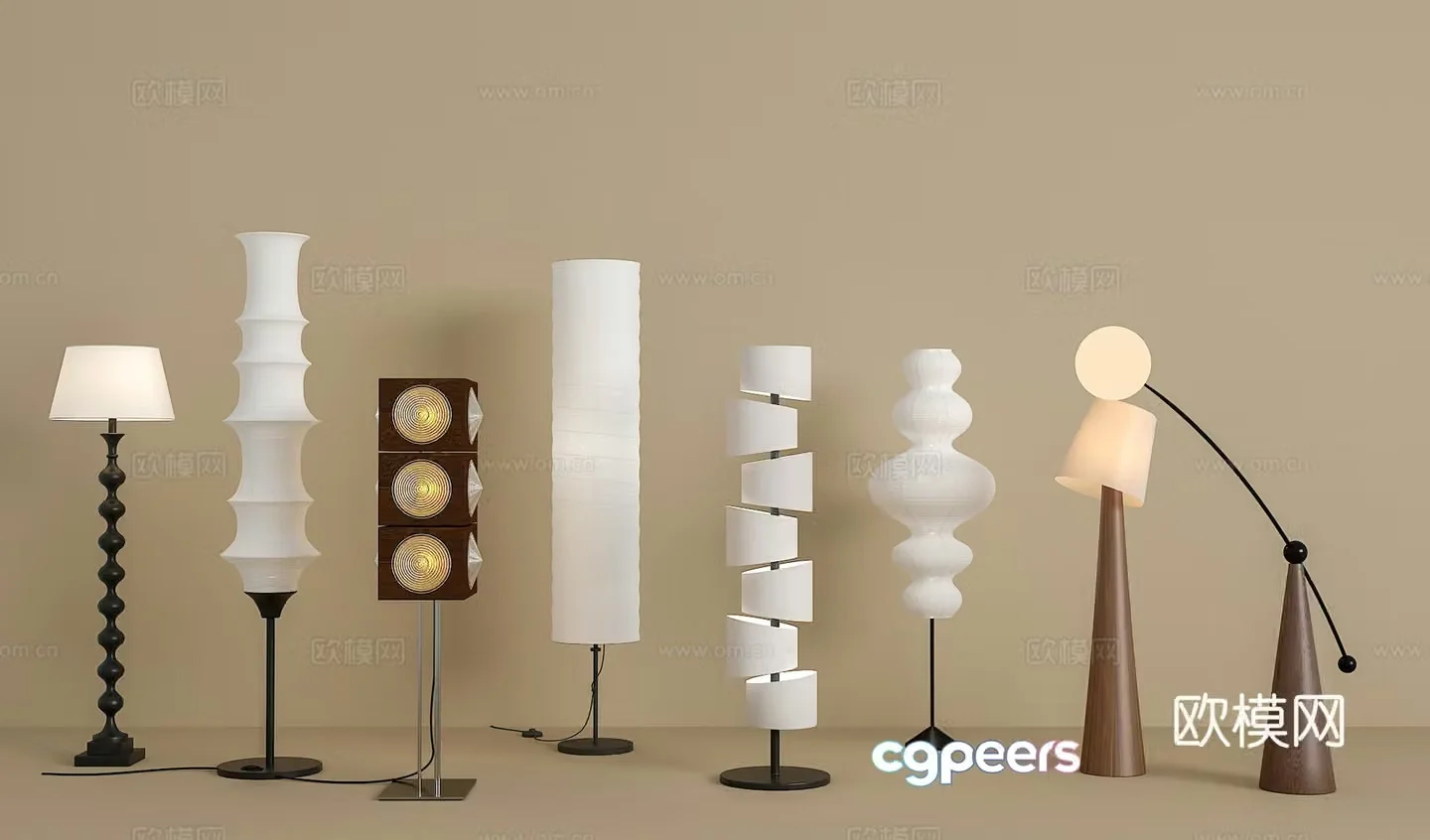 Floor lamp Metal floor lamp Art floor lamp 3d model
