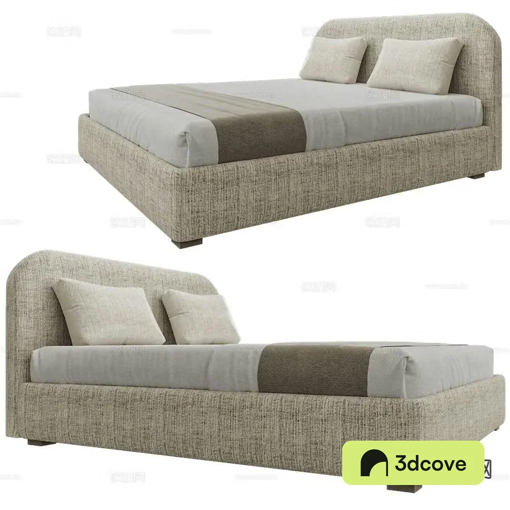 Modernature fabric double bed