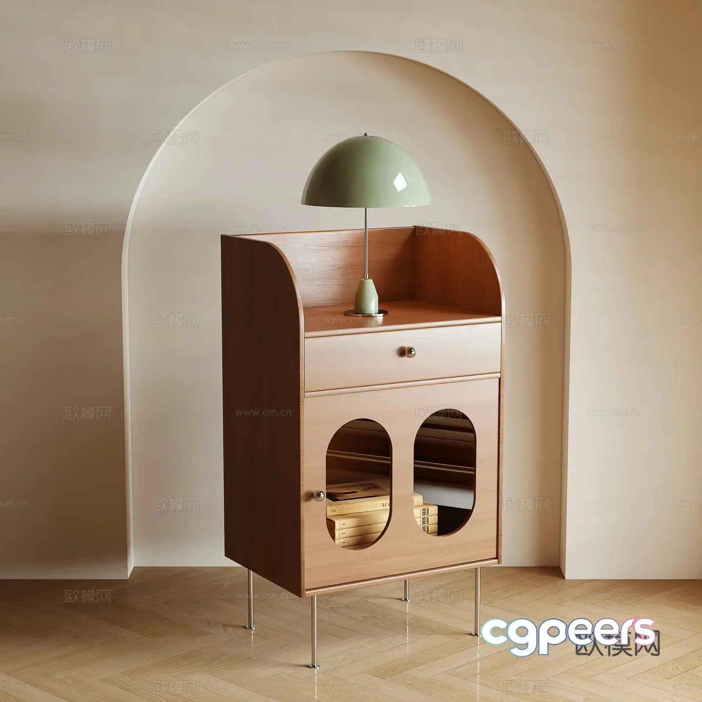 Log wind storage cabinet 3d model