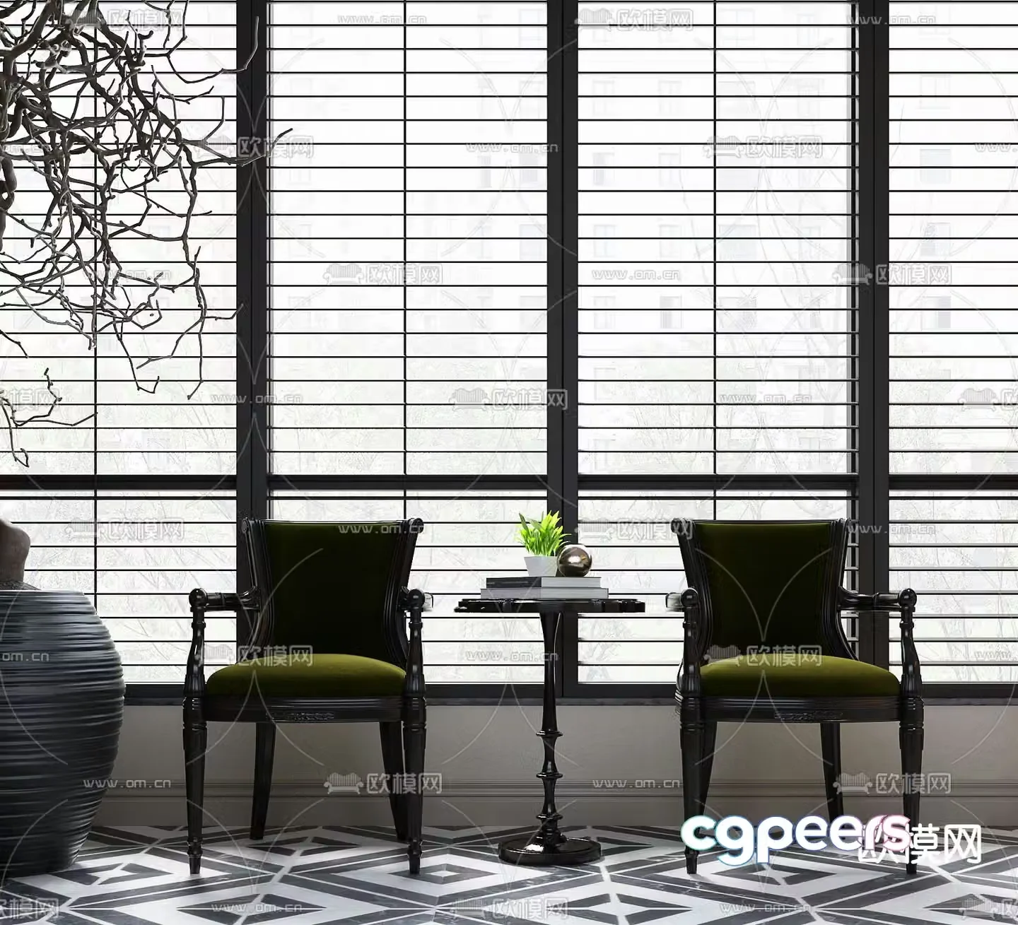 Modern lounge chair 3d model
