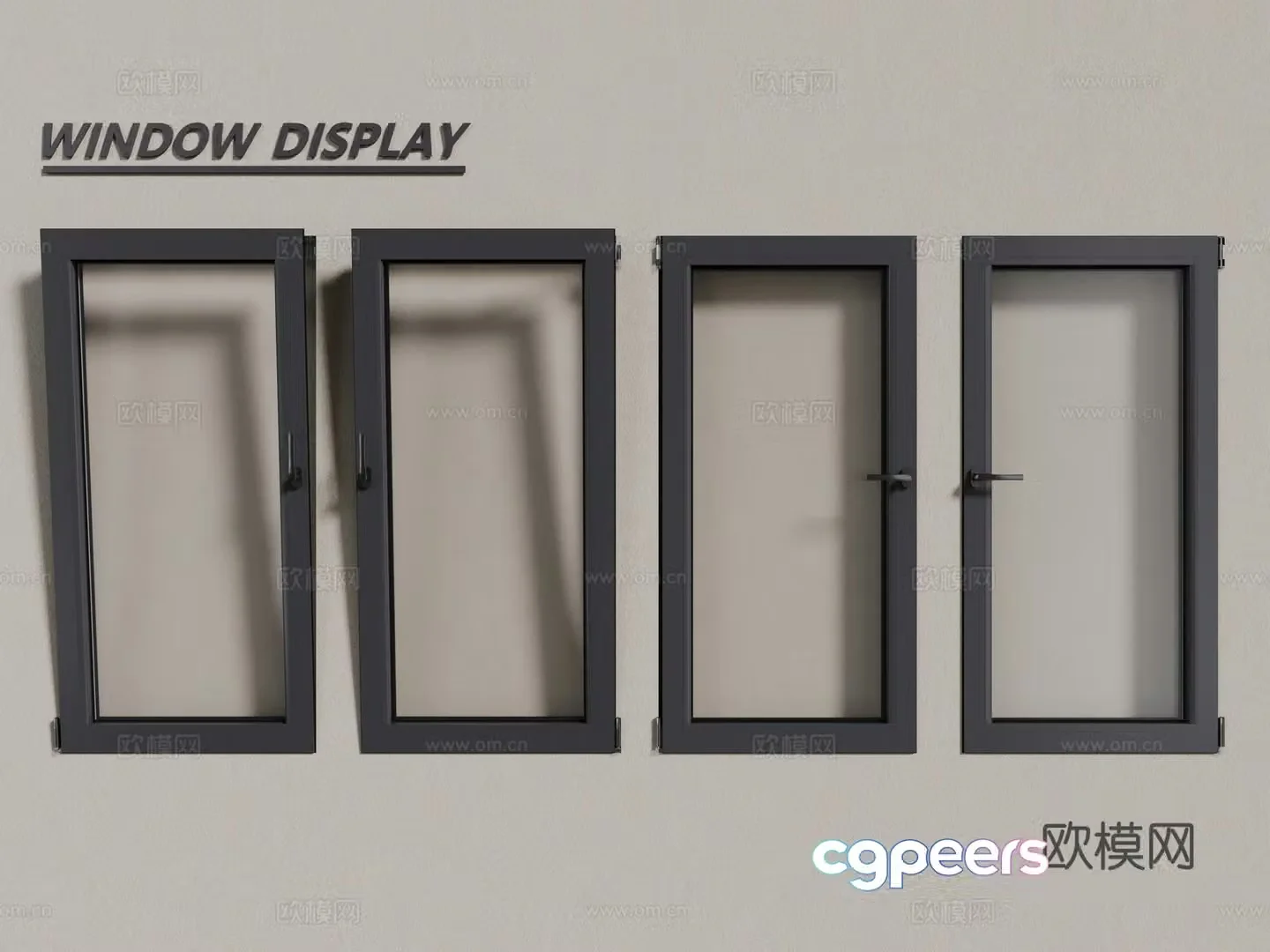 Modern windows aluminum alloy windows casement windows floor-to-ceiling windows 3d model