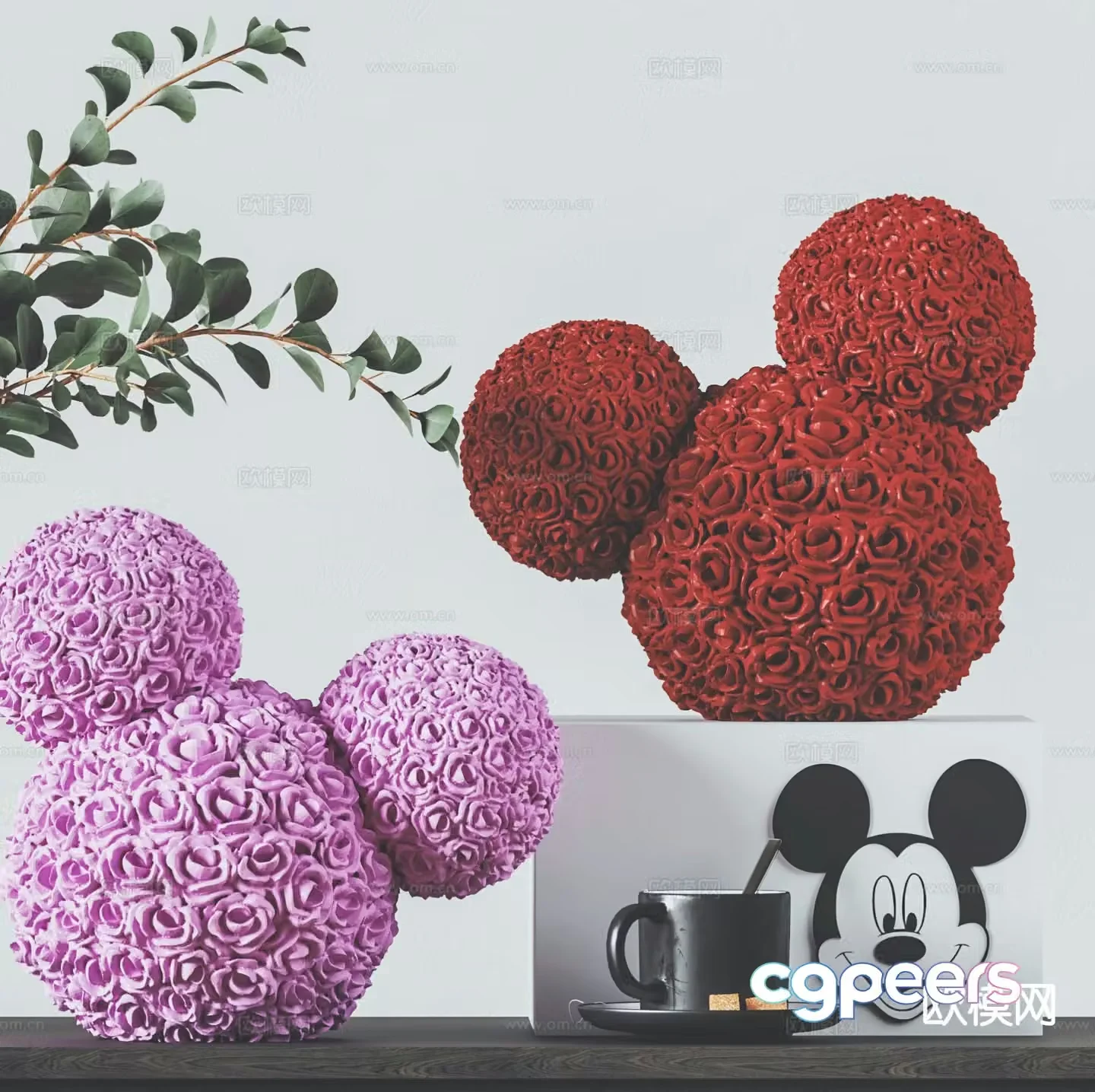 flowers floristry flowers rose 3d model