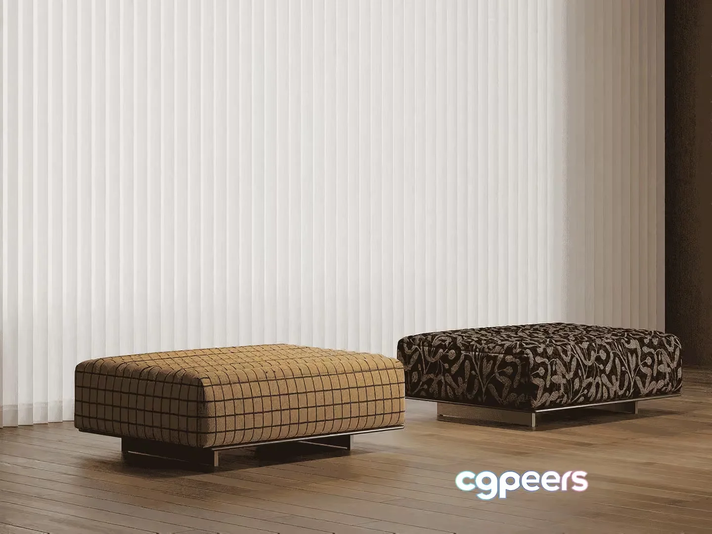 Modern Ottoman Furniture 3D Model – 13879 – VRAY Render