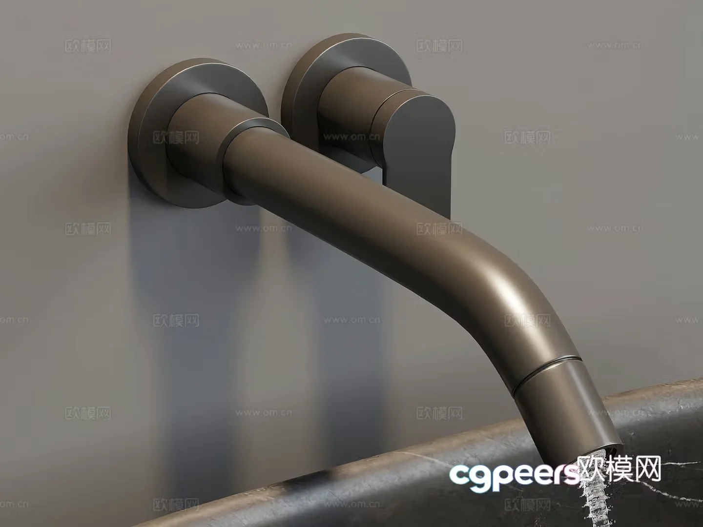 Faucet Modern wall drainage faucet 3d model