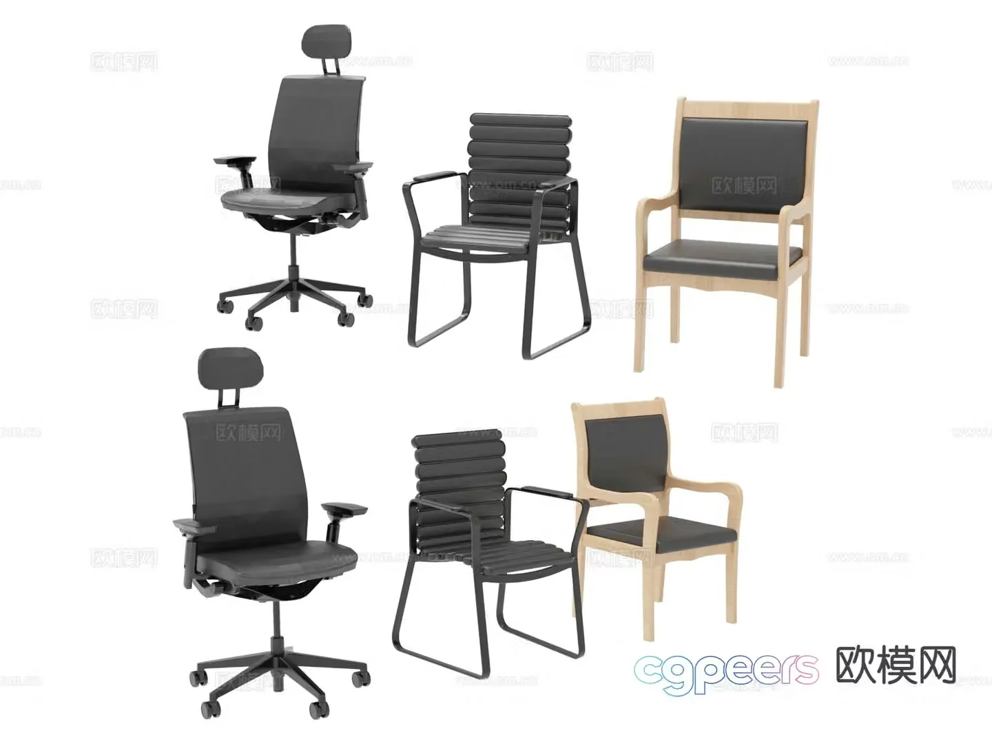 Office chair class chair executive chair 3d model