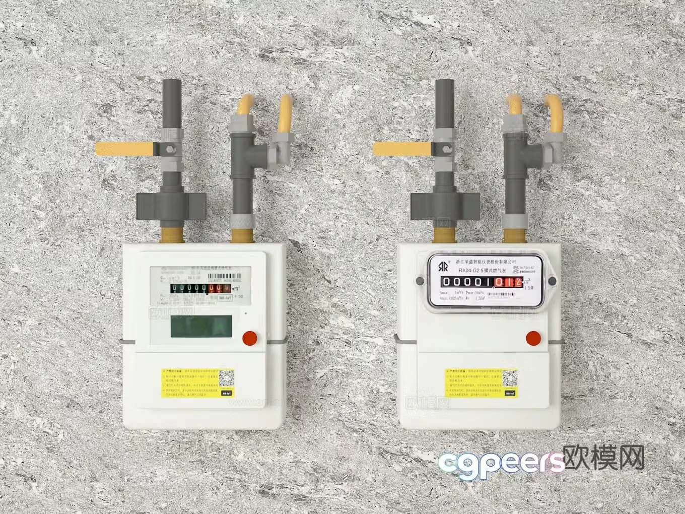 Gas meter 3D model