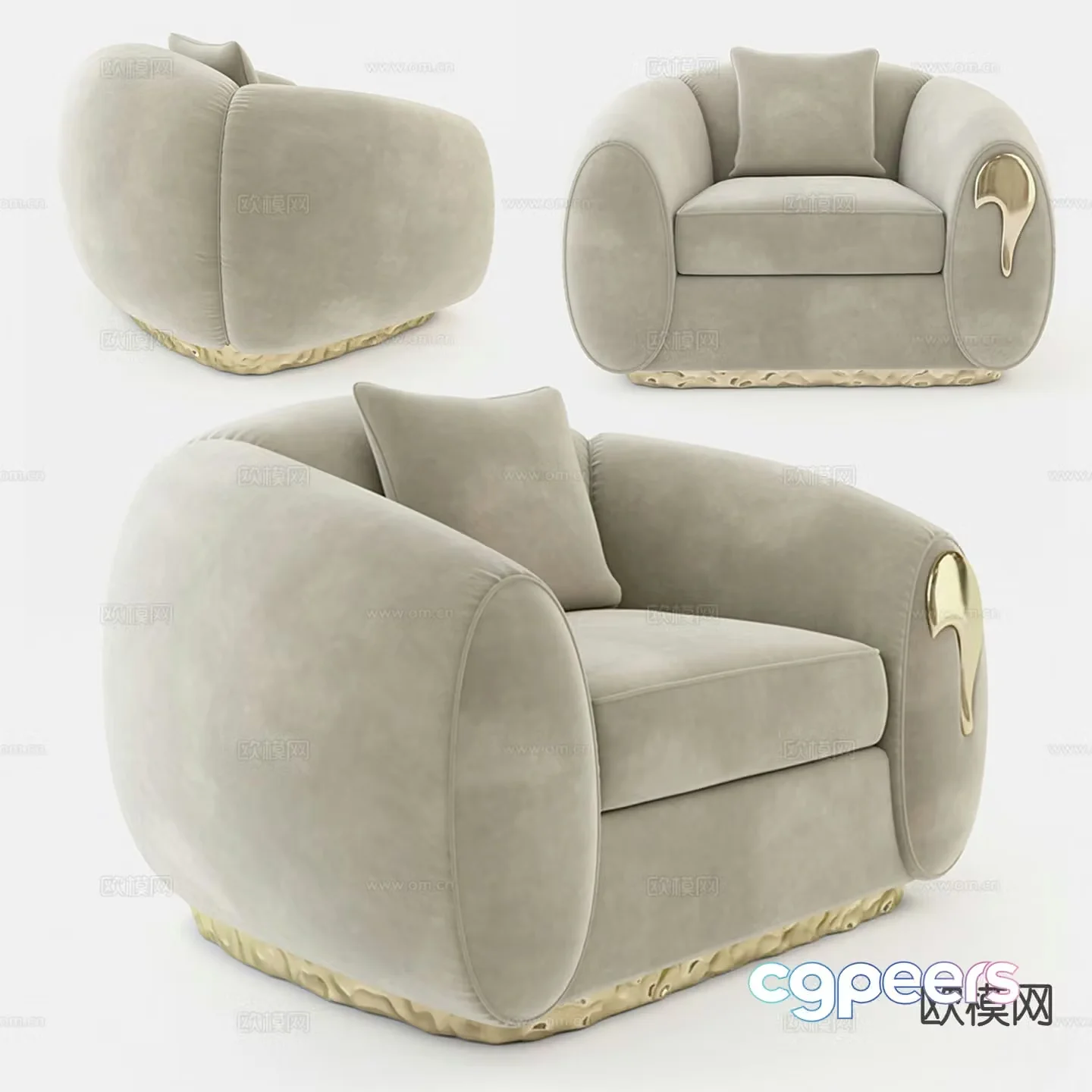 Modern leisure sofa 3d model