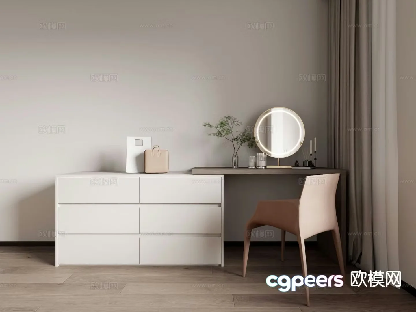 Modern dressing table dressing table 3d model