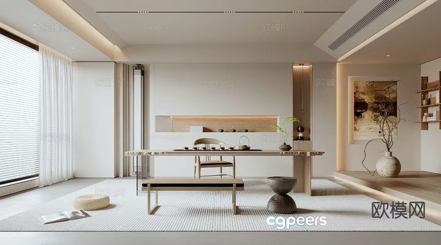 New Chinese tea room 3d model