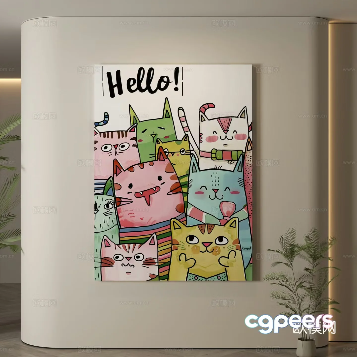Modern hanging paintings Children’s room hanging paintings Children’s room decoration paintings Children’s room cartoon hanging paintings Cartoon decoration 3d model