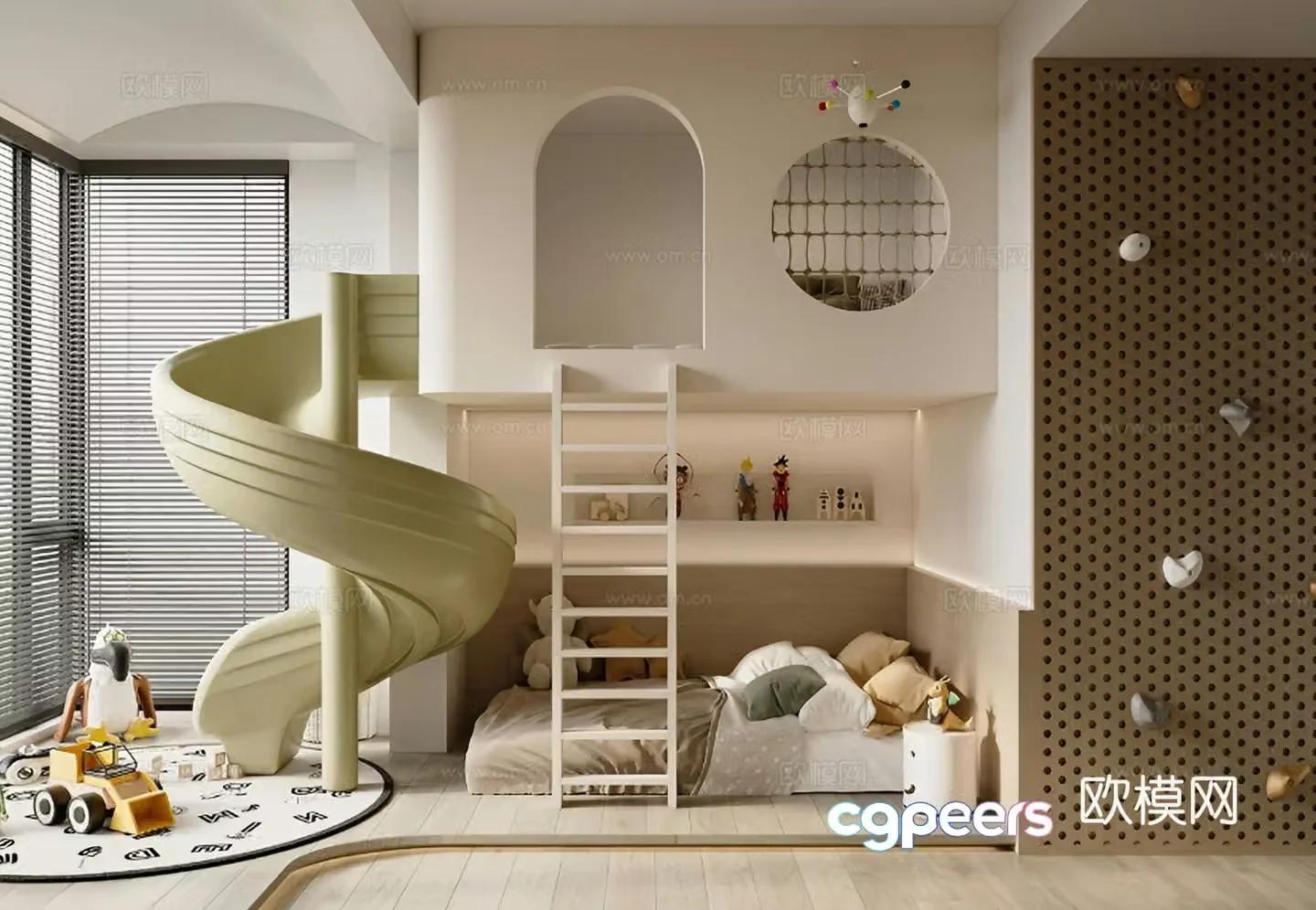 Modern children’s room children’s room 3d model
