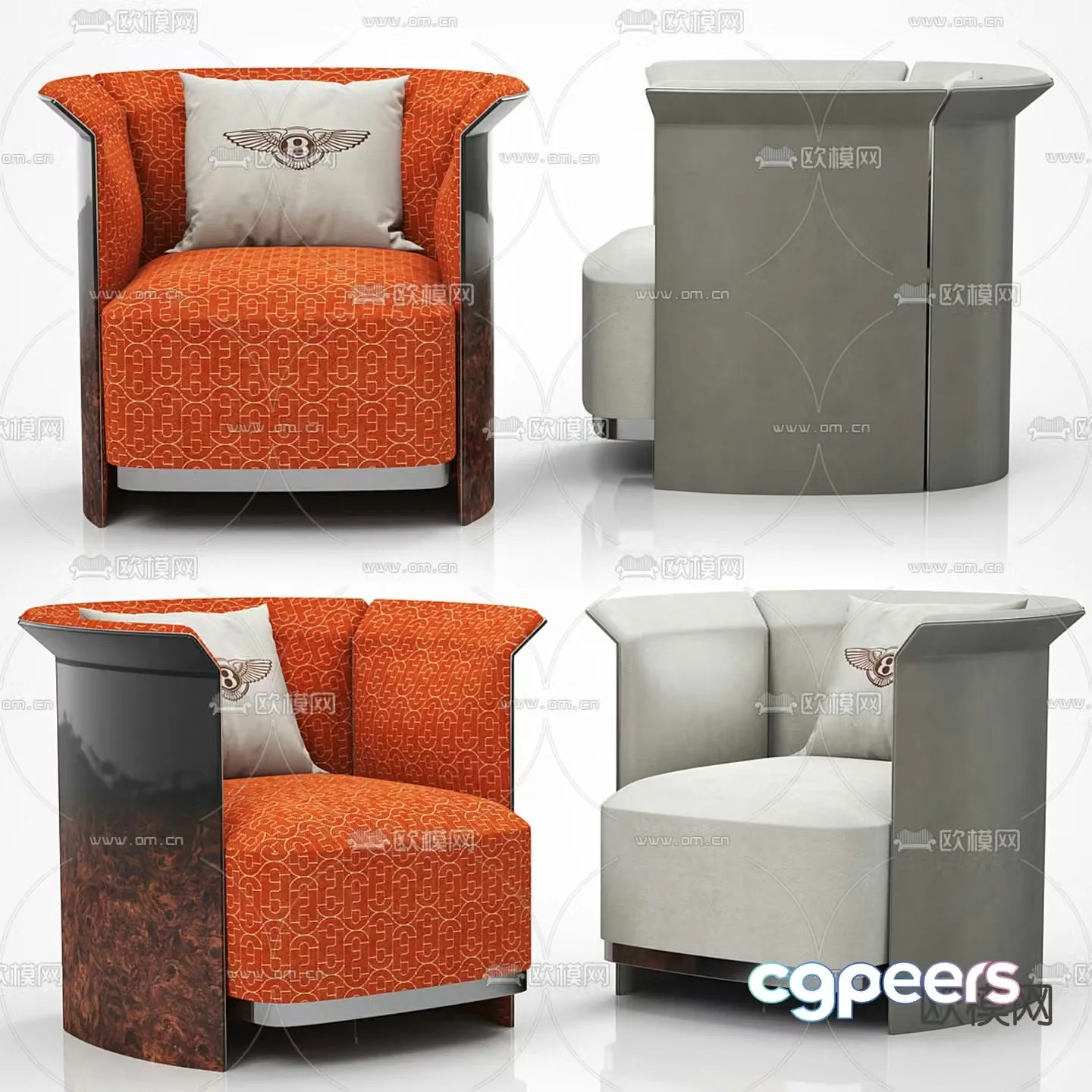 Single sofa VIP sofa 3d model