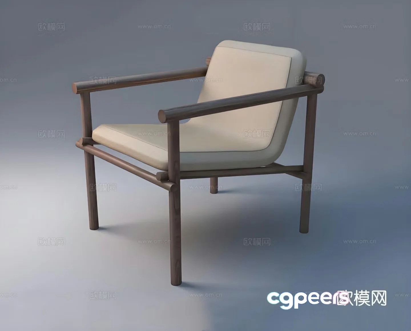 Leisure chair solid wood chair dining chair tea chair armchair 3d model