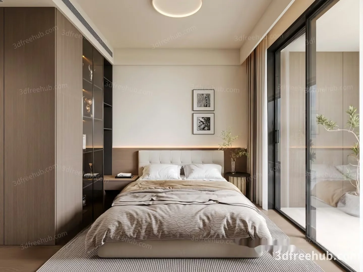 Cozy Bedroom 3D Model – 22433 – VRAY Render