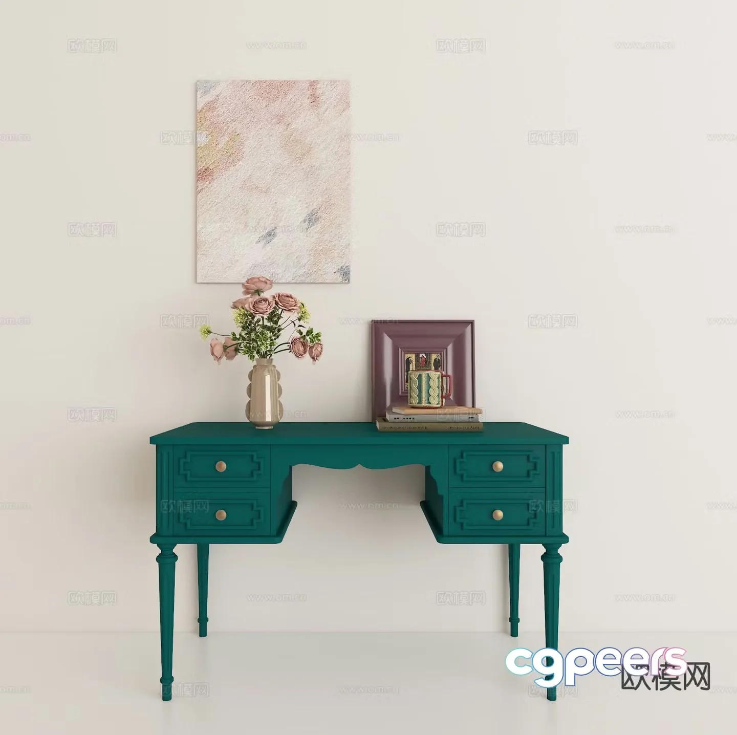 French dressing table 3d model