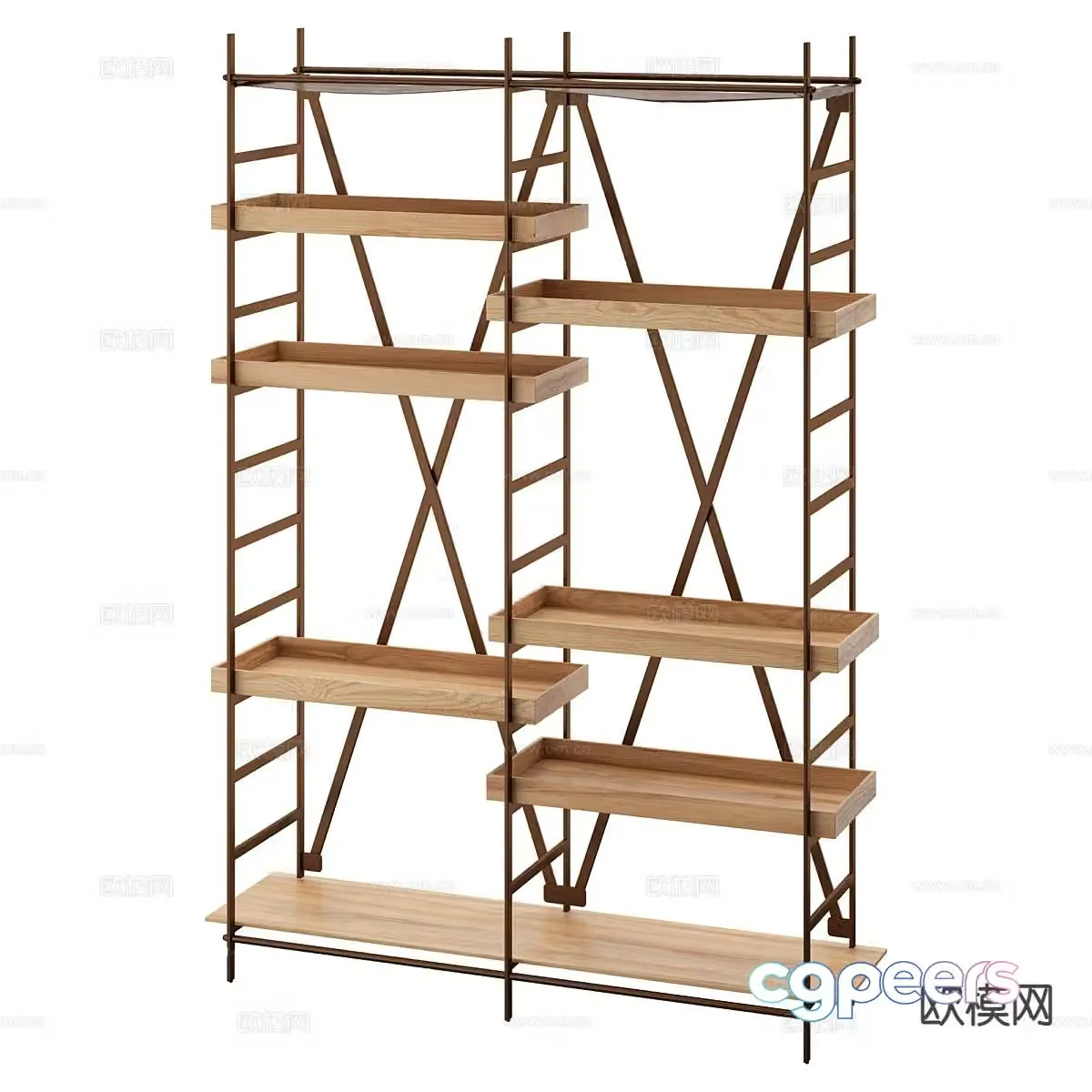 Nordic bookcase 3d model