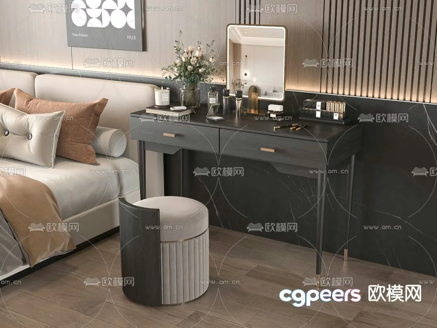 Modern dressing table dressing table 3d model
