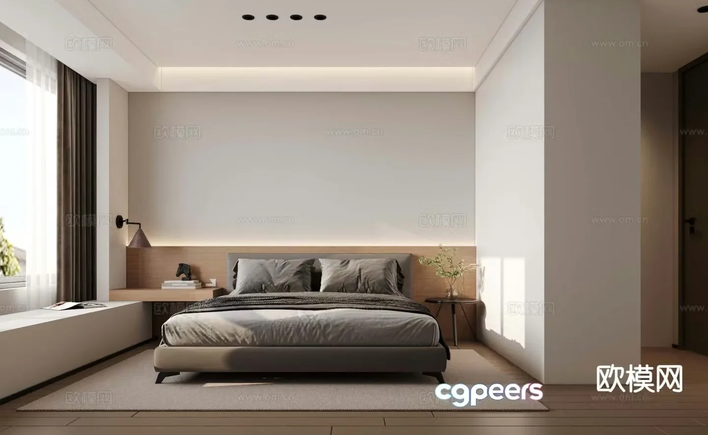 Modern bedroom second bedroom 3d model