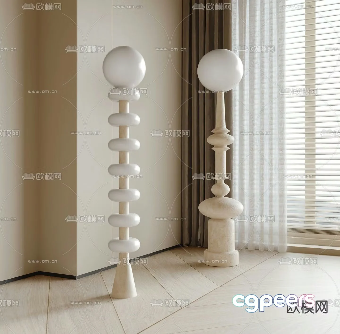 Wai Sad Floor Lamp 3D Model
