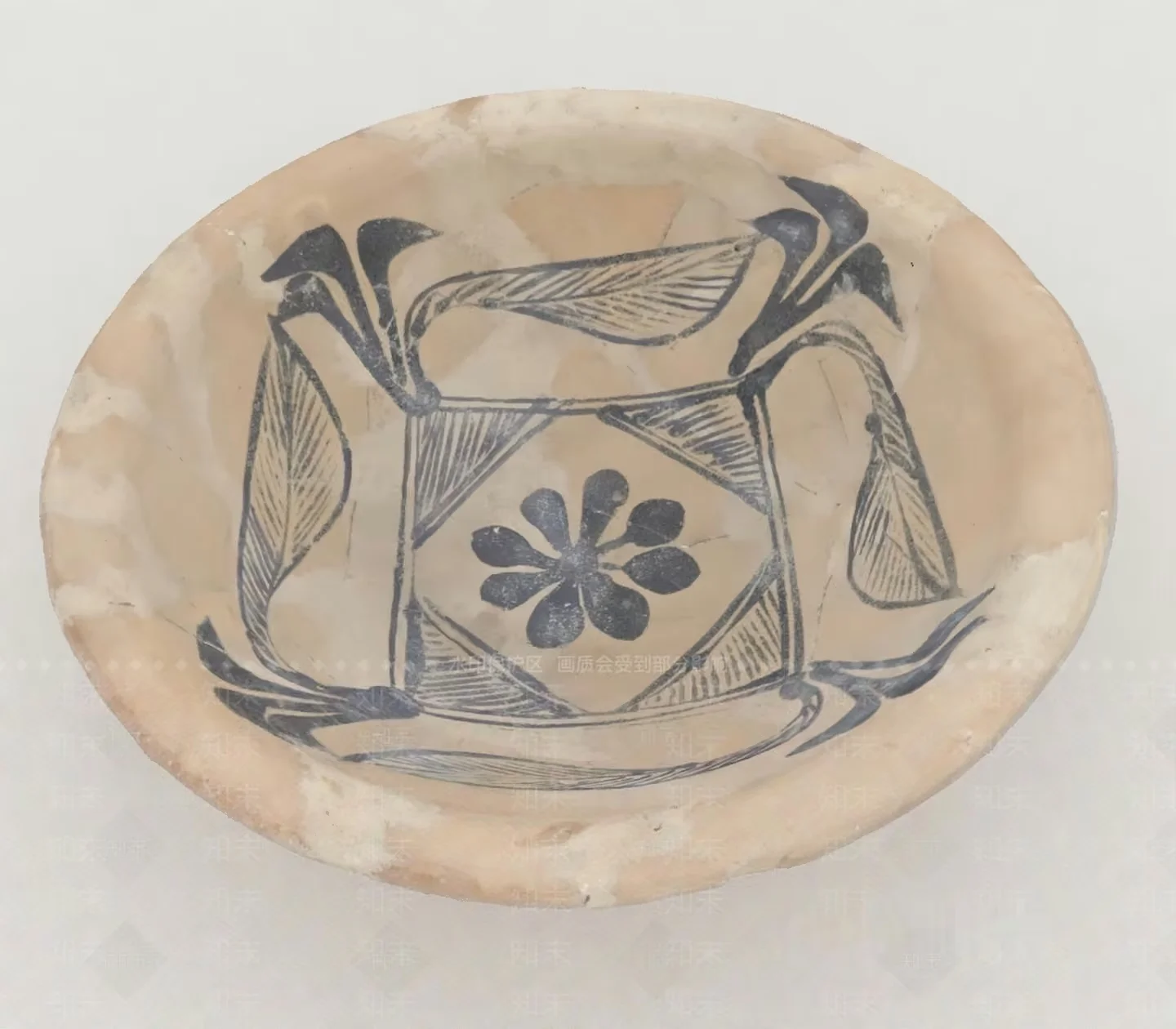 A Ceramic Bowl With A Floral Design 3D Model – 10398 – VRAY Render