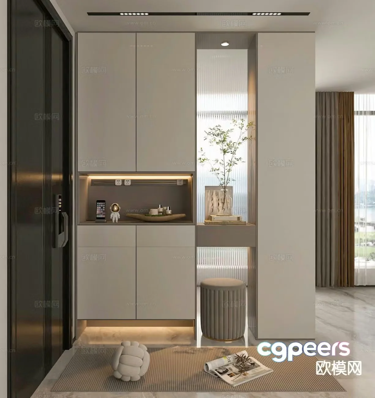 Entrance shoe cabinet Entry shoe cabinet 3D model
