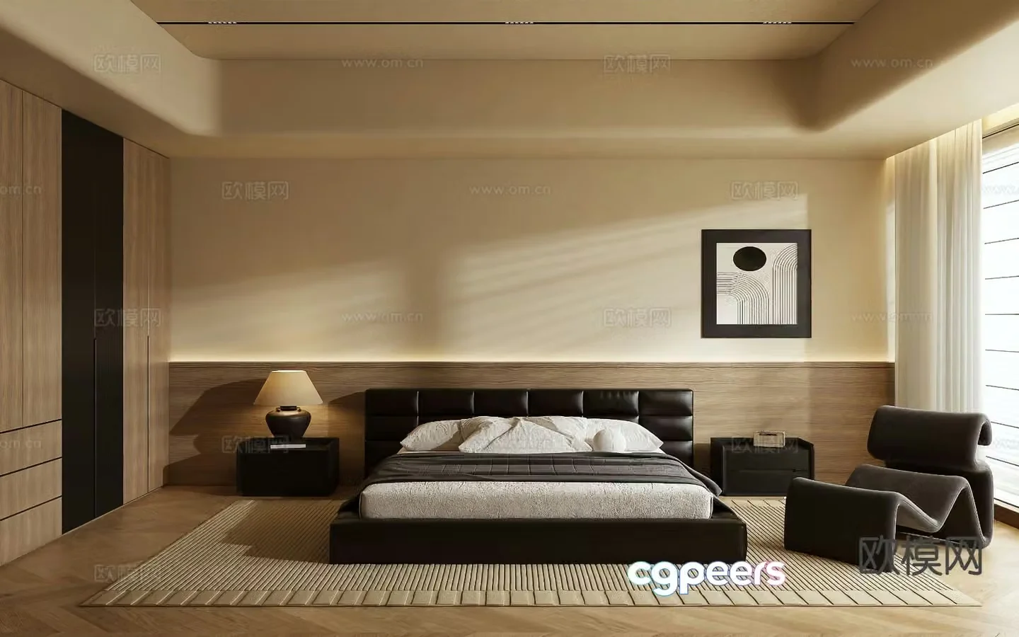 Medieval style bedroom master bedroom 3d model