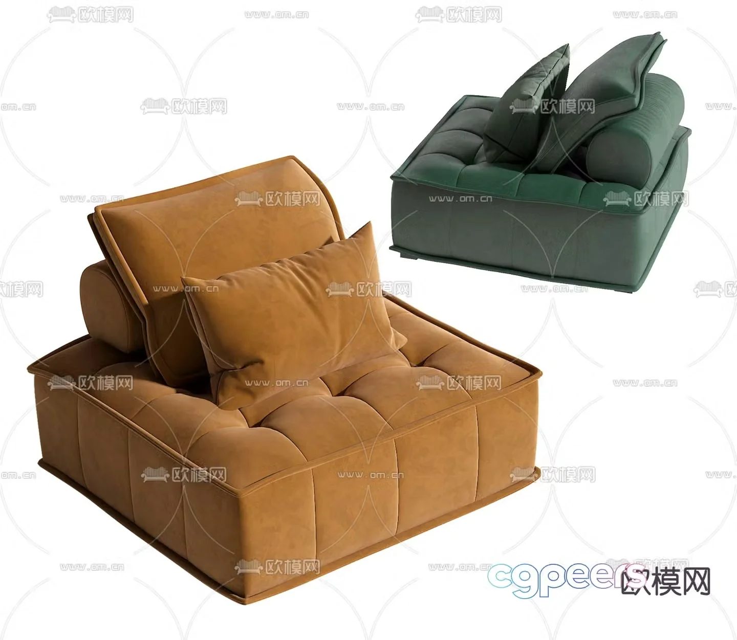 Leisure sofa single sofa 3d model