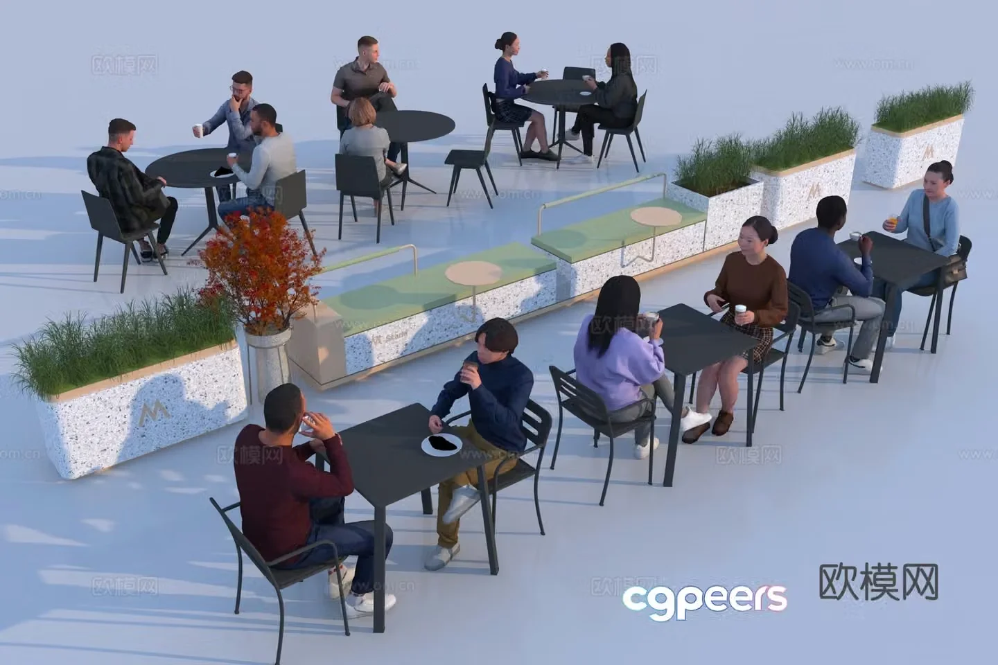 Modern business outdoor 3D model