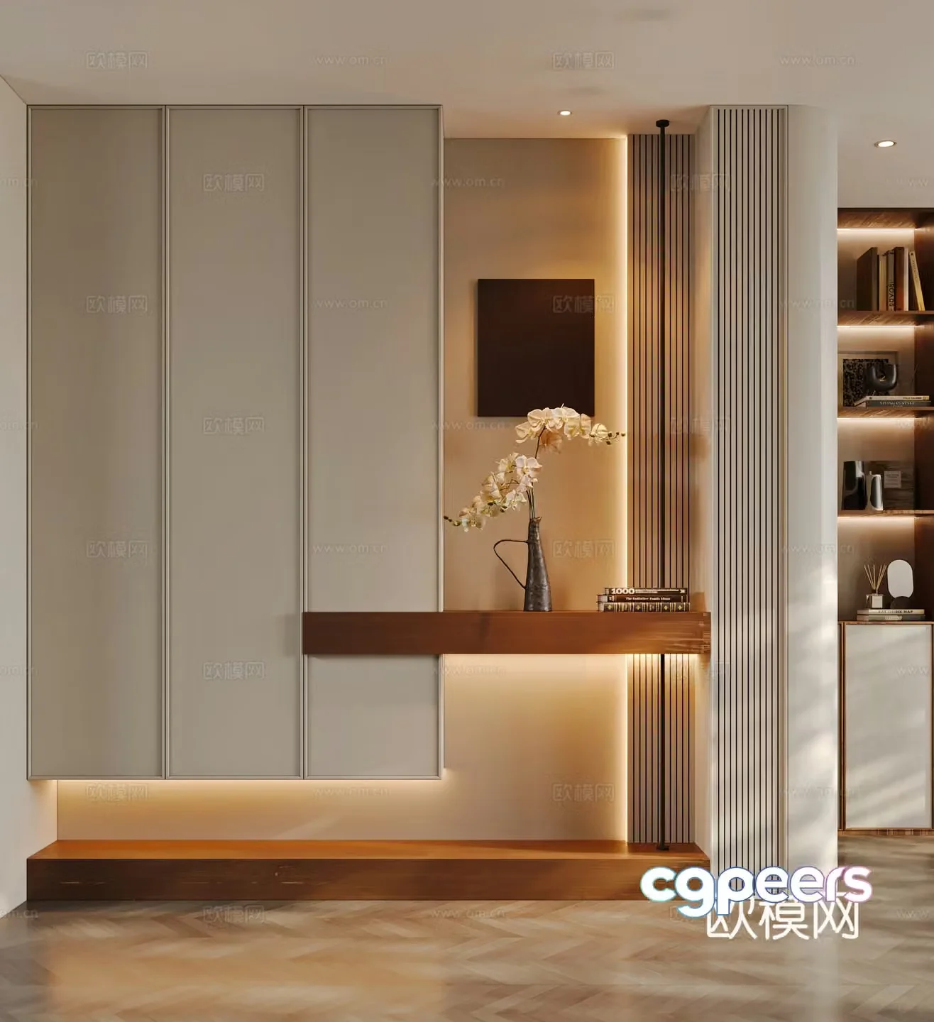 Middle-aged style entrance 3D model