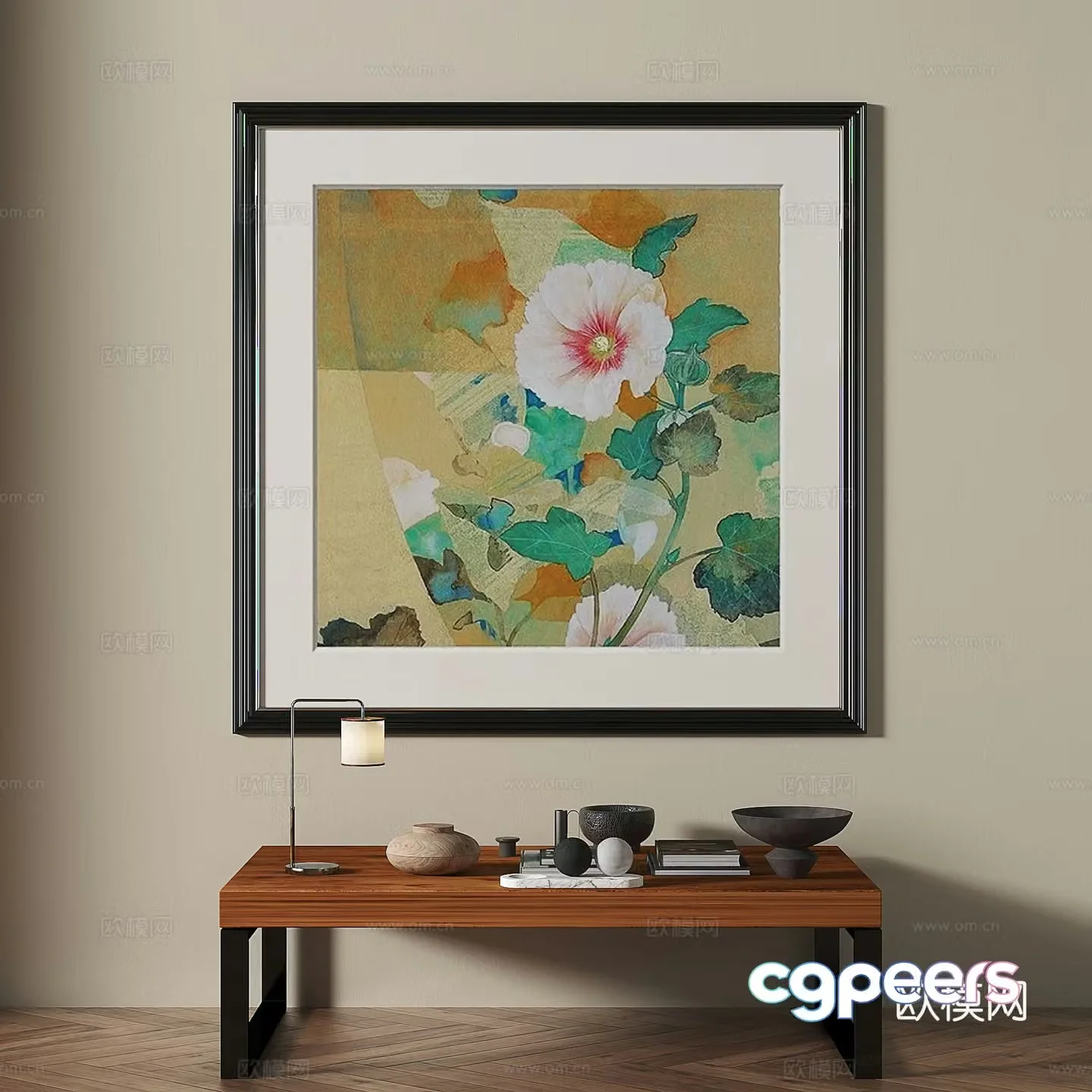 Modern medieval retro decorative painting 3d model