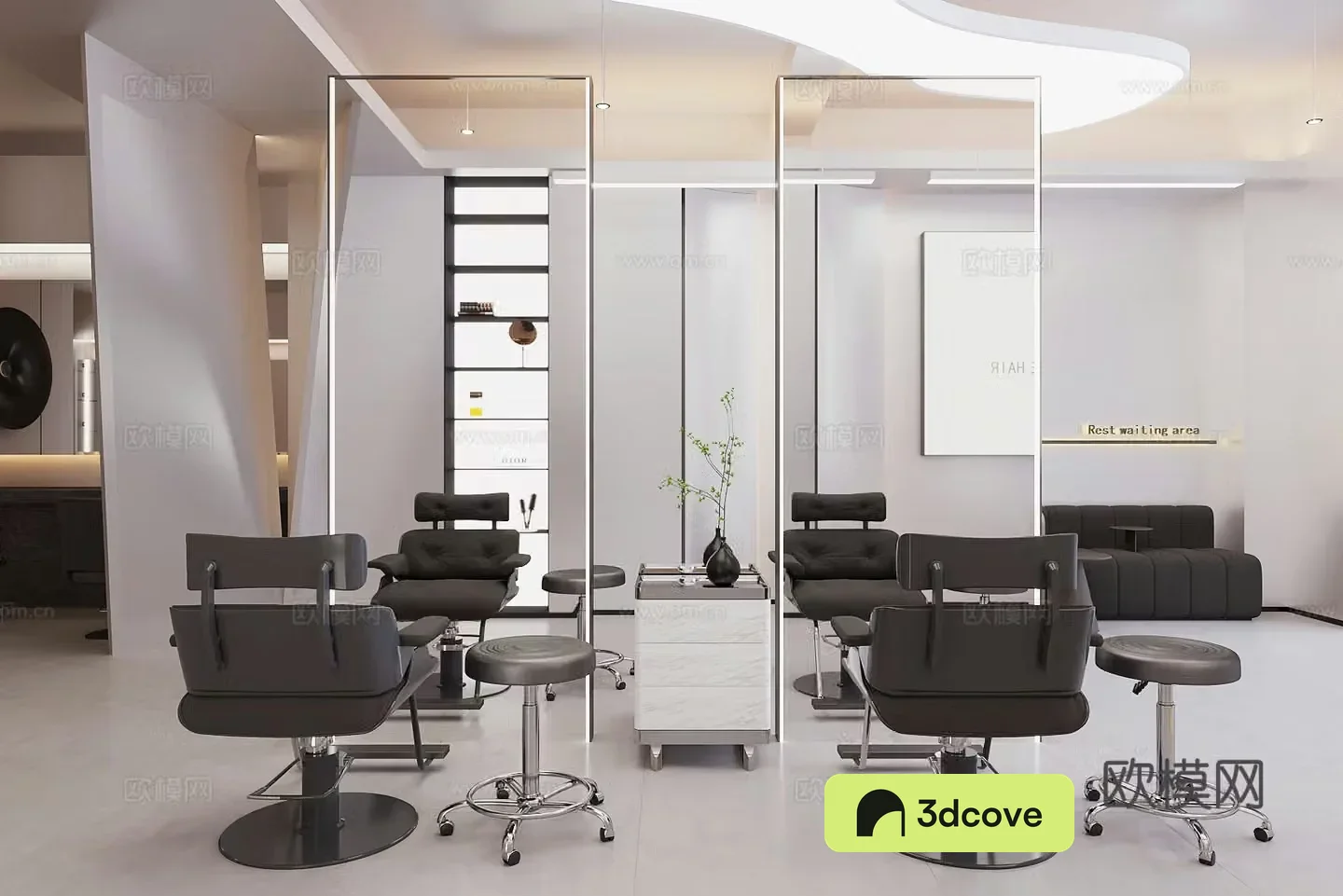 Modern barber shop Hairdressing shop