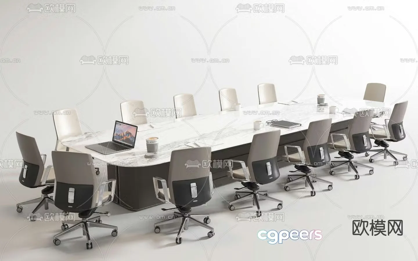 Modern conference table conference table 3d model