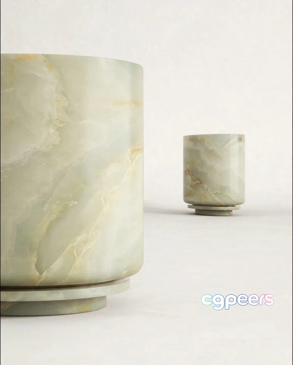 A Marble Planter 3D Model – 8891 – VRAY Render