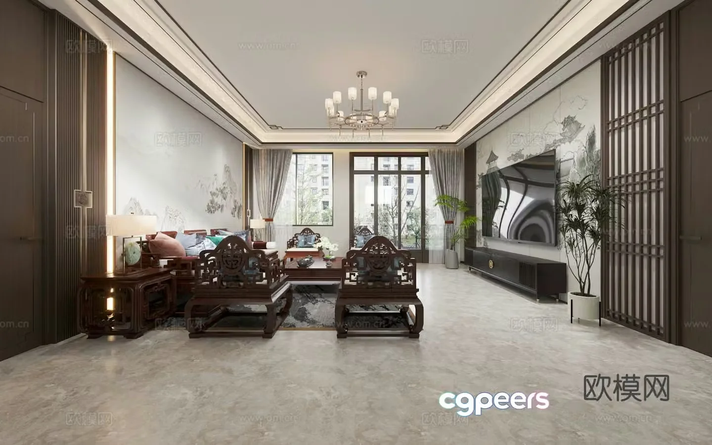 New Chinese restaurant 3D model