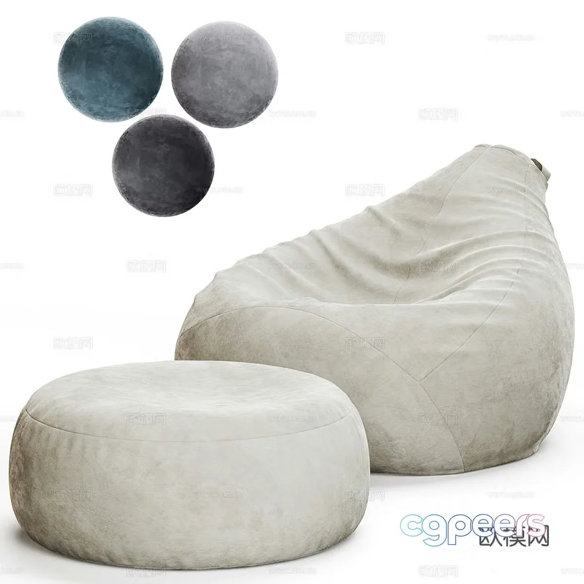 New Chinese Loft Bag Casual Sofa 3D Model