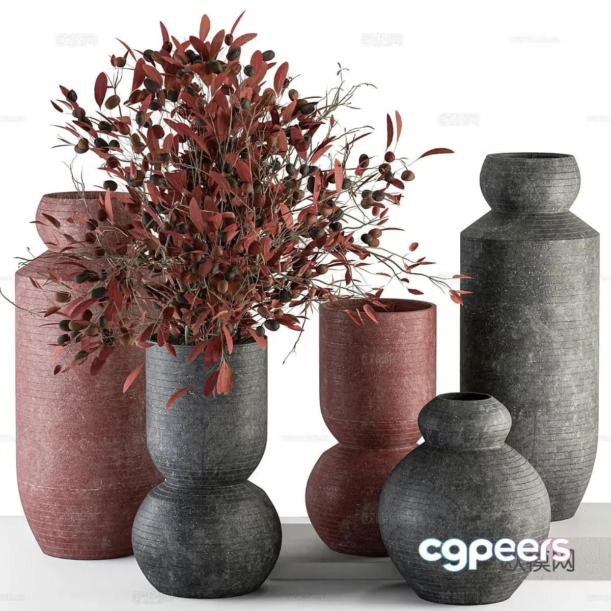 New Chinese style Wasabi pot vase 3D model