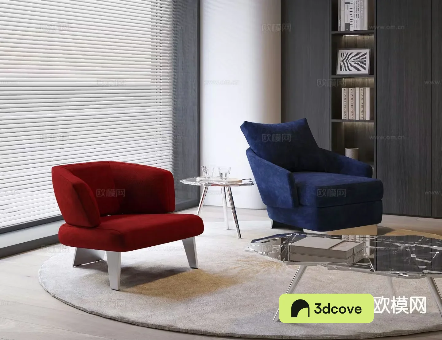 Modern single sofa fabric sofa leisure sofa chair