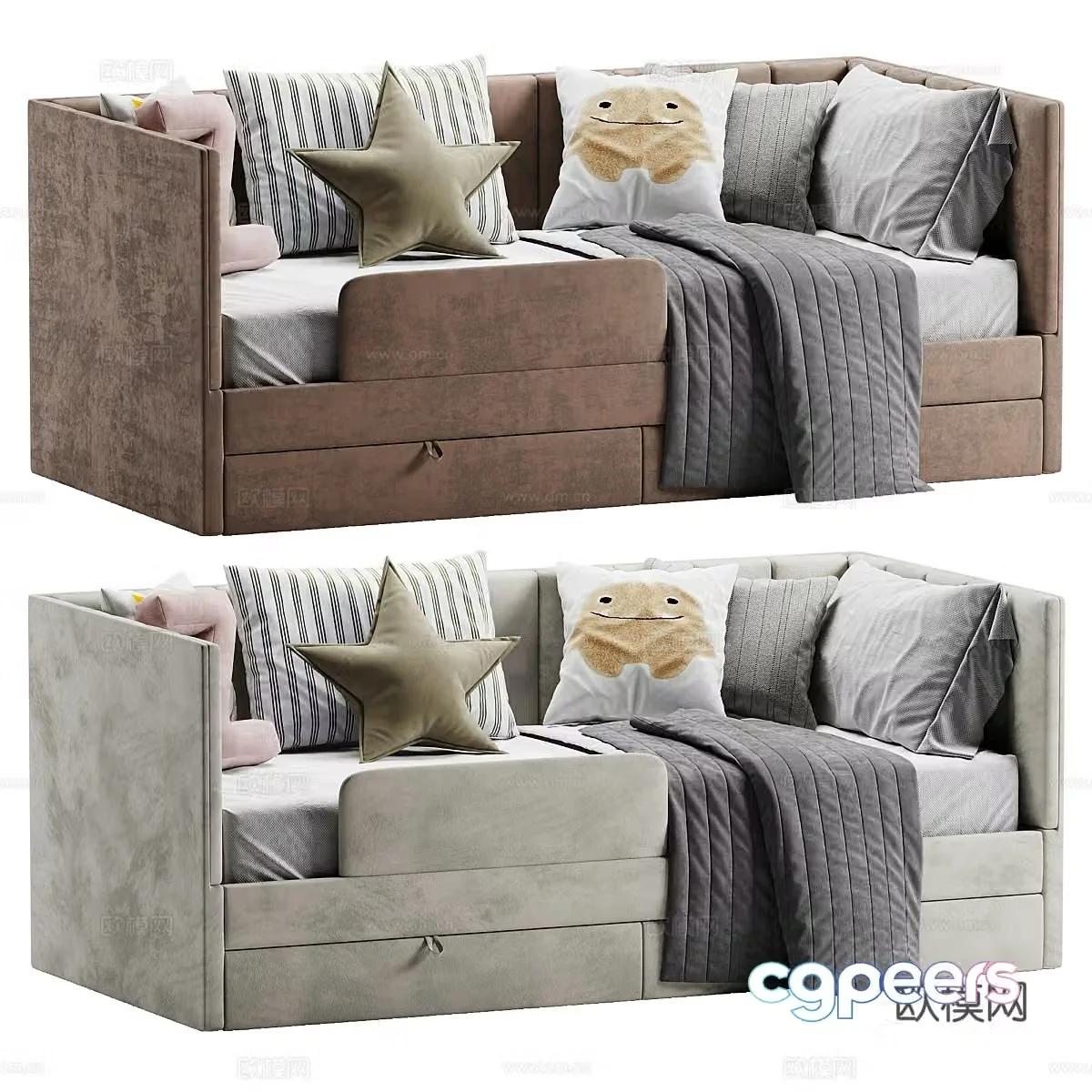 Soft wave bed 3d model